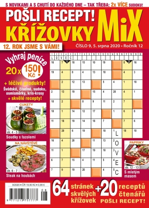 Pošli recept Křížovky MiX 9/2020