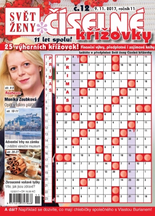 Svět ženy Číselné křížovky 12/2017