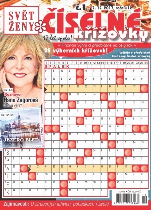 Svět ženy Číselné křížovky 1/2018