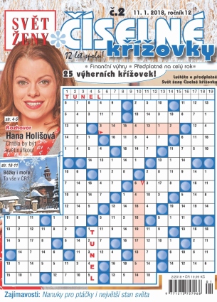 Svět ženy Číselné křížovky 2/2018