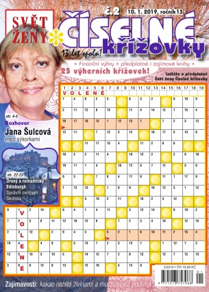 Svět ženy Číselné křížovky 2/2019
