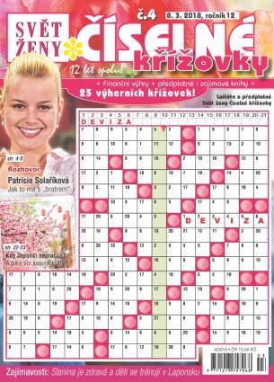 Svět ženy Číselné křížovky 4/2018