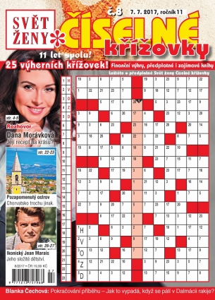 Svět ženy Číselné křížovky 8/2017