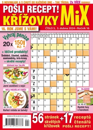 Pošli recept Křížovky MiX 5/2024