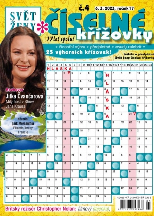 Svět ženy Číselné křížovky 4/2023